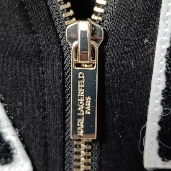 Karl Lagerfeld zip up jacket top sweater - Picture 7 of 9